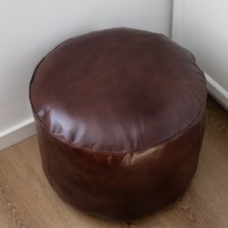 Luksuris rund puf i GTE bffellder 50 x H40 cm