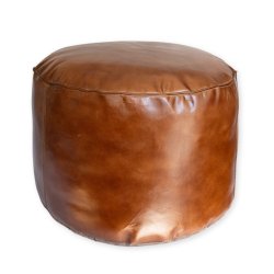 Luksuris rund puf i GTE bffellder 50 x H40 cm