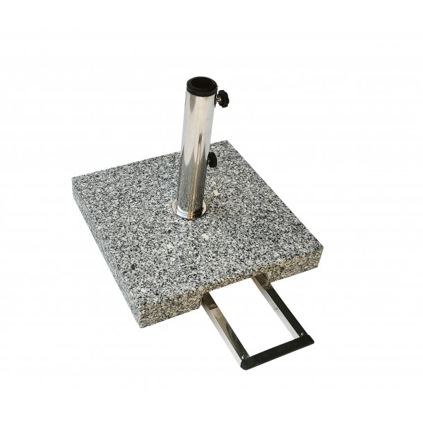 Parasolfod firkantet granit 45x45 cm /Hjul/Hndtag Gr 40 kg