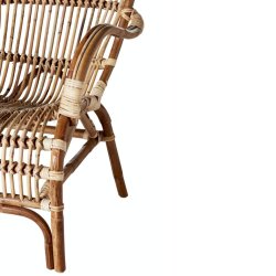 Loungestol i fltad bambu - handgjort Model: sof