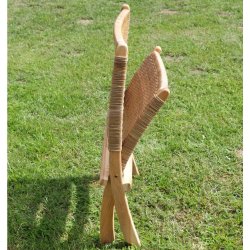 Fllbar loungestol i teak och UV-beskyddad polyrotting - Modell: Miriam