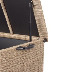 100 % vandtt hyndeboks med hjul. UV-beskyttet polyrattan. str. 133x54XH63 cm:  - vlg farve