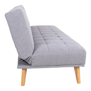 Lkker lysegr sovesofa uden armln - lngde: 180 cm. - Model: Oxford