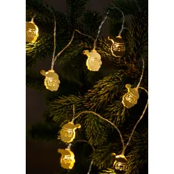 Lyskde i guld M/10LED M/TIMER - IP20 Batteriboks kun til indendrs brug - VLG MOTIV!!