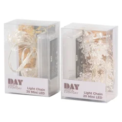 Imponerende Lyskde M/20MINI LED M/TIMER - IP20 Batteriboks. Indendrs - Vlg form!!