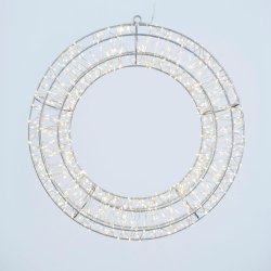 Stor lyskrans i 38 eller 50 cm med 5m ledning og IP44 adapter med dobbelt timerfunktion - Vlg LED