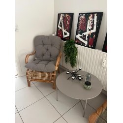 Loungestol i fltad bambu - handgjort Model: sof