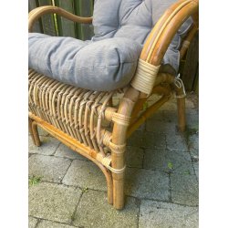 Loungestol i fltad bambu - handgjort Model: sof