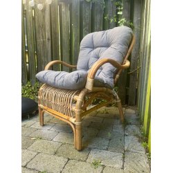 Loungestol i fltad bambu - handgjort Model: sof