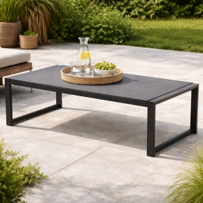 Nordic Lounge Havebord � Aluminiumstel med Slidst�rk Durafit Bordplade (130x60)