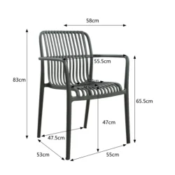 Stilrene plast stabelstole i moderne design til b�de indend�rs og udend�rs brug � f�s i flere farver 