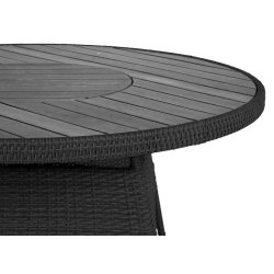 Vedligeholdelsesfrit havem�bels�t med �t havebord med drejeskive og 6 x Pisa stabelstole!