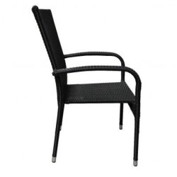 Vedligeholdelsesfrit havem�bels�t med �t havebord med drejeskive og 6 x Pisa stabelstole!