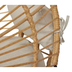 Elegant h�ngestol i UV-beskyttet rattanlook med bl�d hynde og stativ � komfortabel loungestol til inde og ude i stilrent design