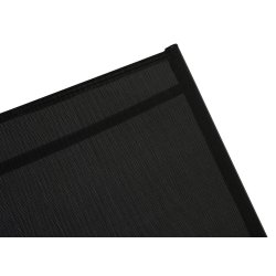 Moderne solseng i sort med hjul og justerbart rygl�n i slidst�rkt design � komfortabel liggestol