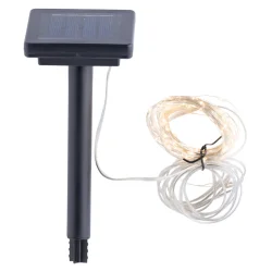 Solar Micro LED Lysk�de 11 m � Varmhvide LED Lys til Have og Terrasse