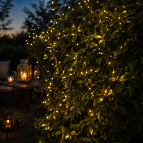 Solar Micro LED Lysk�de 11 m � Varmhvide LED Lys til Have og Terrasse