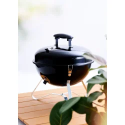 Picnic Kuglegrill �37 cm � Kompakt Kulgrill med L�g og Grilltang