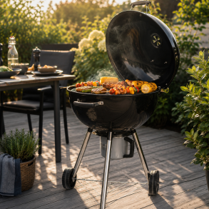 Kuglegrill �57 cm med Termometer, Askebakke og L�gholder � Klassisk Kulgrill