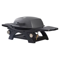DAN GRILL 2-Br�nder Gasgrill med Sidehylder og St�bejernsrist