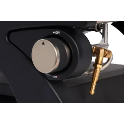 DAN GRILL 2-Br�nder Gasgrill med Sidehylder og St�bejernsrist