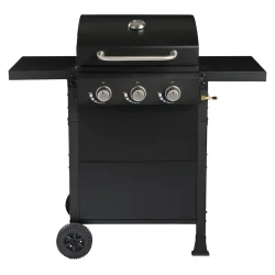 DANGRILL 3-Br�nder Gasgrill � Kraftfuld Gasgrill med Sideborde og Underskab