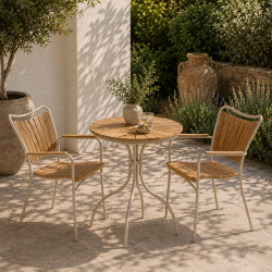 Ella Caf�bord - �: 80 cm. V�lg farve p� stel: hvid el. antracit