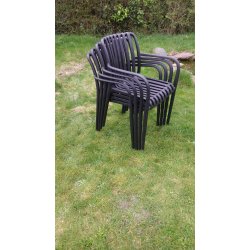 Stabelbar vedligeholdelsefri havestol i UV-beskyttet stbt plast - Model: Lily - Vlg farve 