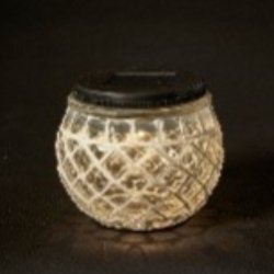 Solcelle glas mosaik i glas og stl, d10x9 cm