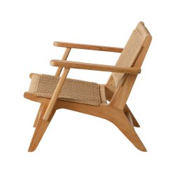 EYA stol i teaktr og interir papirgarn (garn af trmaterialer)