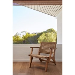 EYA stol i teaktr og interir papirgarn (garn af trmaterialer)