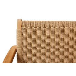 EYA stol i teaktr og interir papirgarn (garn af trmaterialer)