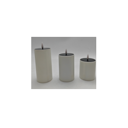 Solcelledrevne LED Stearinlys med �gte Flammeeffekt