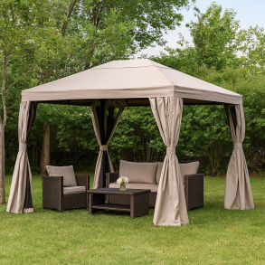 JULIO vandtt Pavillon Str. 3x4 meter - Elegance og Skygge til Din Have