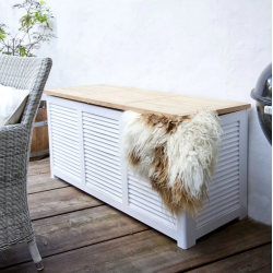 Hyndeboks i teak- og mahognitr + 100% vandtt overtrk til hyndeboks - KVALITETSPAKKE!!!