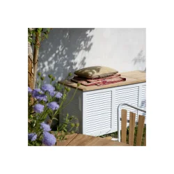 Hyndeboks i teak- og mahognitr + 100% vandtt overtrk til hyndeboks - KVALITETSPAKKE!!!