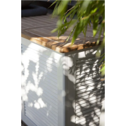 Hyndeboks i teak- og mahognitr + 100% vandtt overtrk til hyndeboks - KVALITETSPAKKE!!!