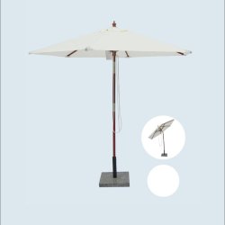 Parasol m/ Tilt - : 2,5 m. Vlg farve - Vandtt + Dug har UV30+ solbeskyttelse. Model: Geneve