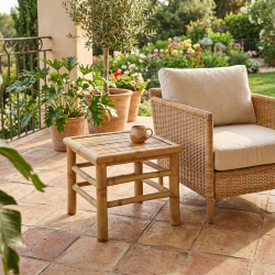 Marty bambus sidebord/skammel - Str: 38 x 38 cm - Milj�venligt