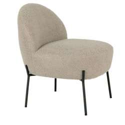 Merida lnestol i kunstigt lammeskind og sorte ben