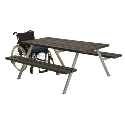 Bordbnkest i genanvendeligt plast uden rygln - 6 personer