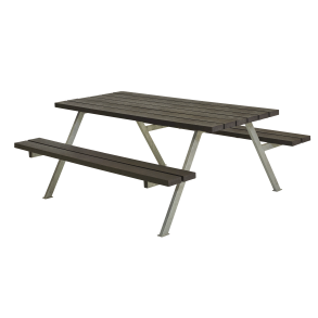 Bordbnkest i genanvendeligt plast uden rygln - 6 personer