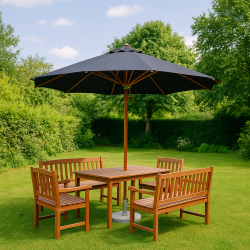 "Sunbrella" trstoks parasol - : 3m - Vandtt + Dug har UV50+ solbeskyttelse. Model: Toulouse 