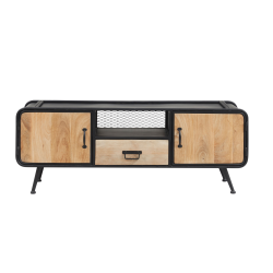 Barolo TV-bokhylla - med tv drrar, en lda och en hylla