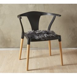 Sdehynde i poly/acryl imiteret lammeskind, 37 cm - Vlg farve