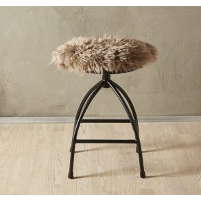 Stolesde i gte lammeskind rund str.  37 cm. - vlg farve