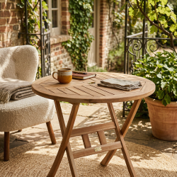 Mondena Teakbord -  Rundt. Str. �: 90 cm