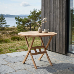 Mondena Teakbord -  Rundt. Str. �: 90 cm