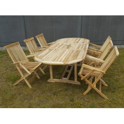 Mondena bordst - 6 x Klapstole med armln. SUPER MODERNE BORDST TIL DIN HAVE!!!