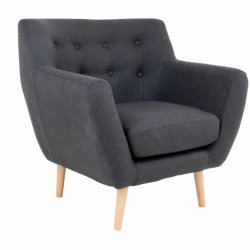 Monte lnestol i polyester med trben - vlg farve